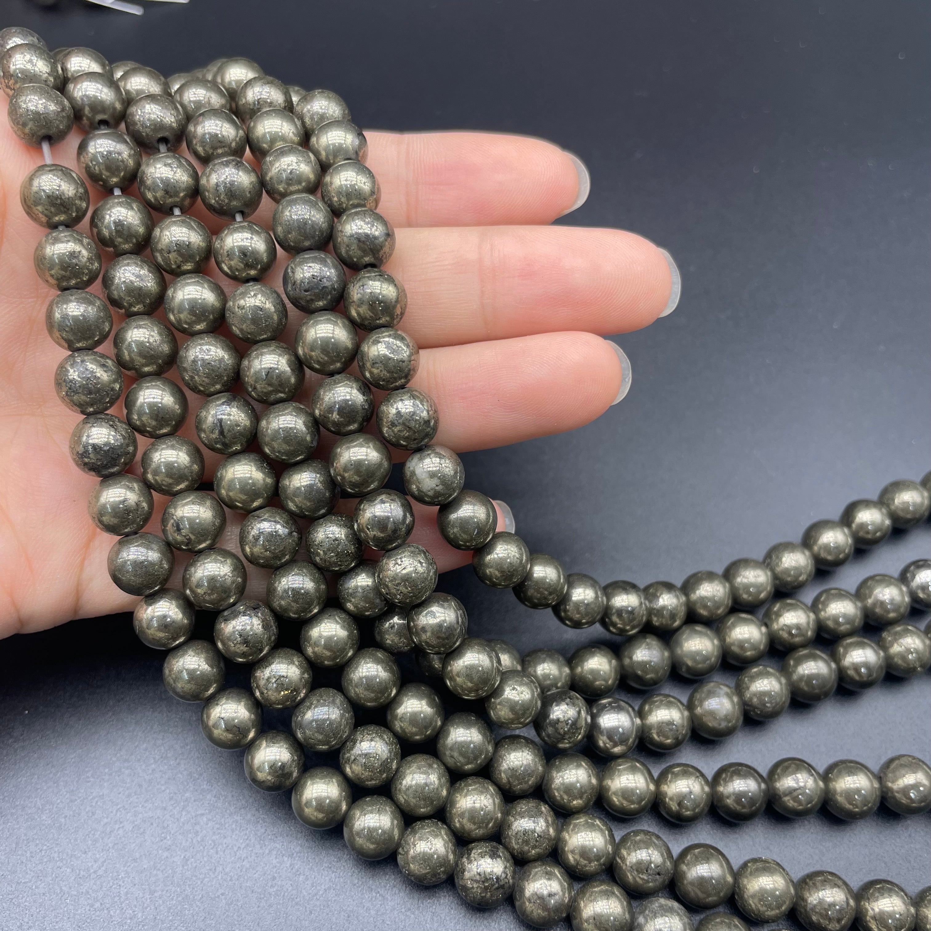 Pyrite Beads Strands