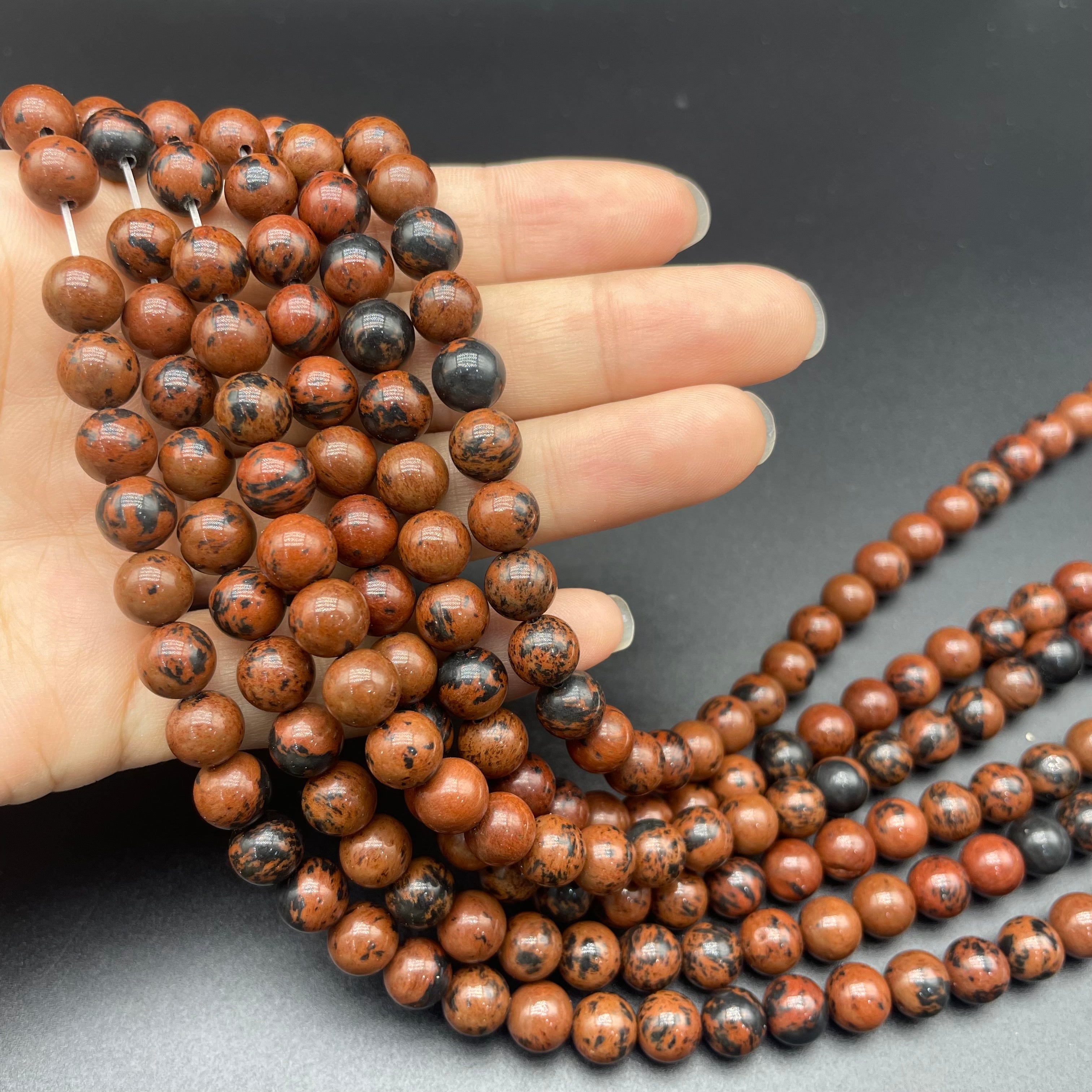 Mahogany Obsidian Beads Strands