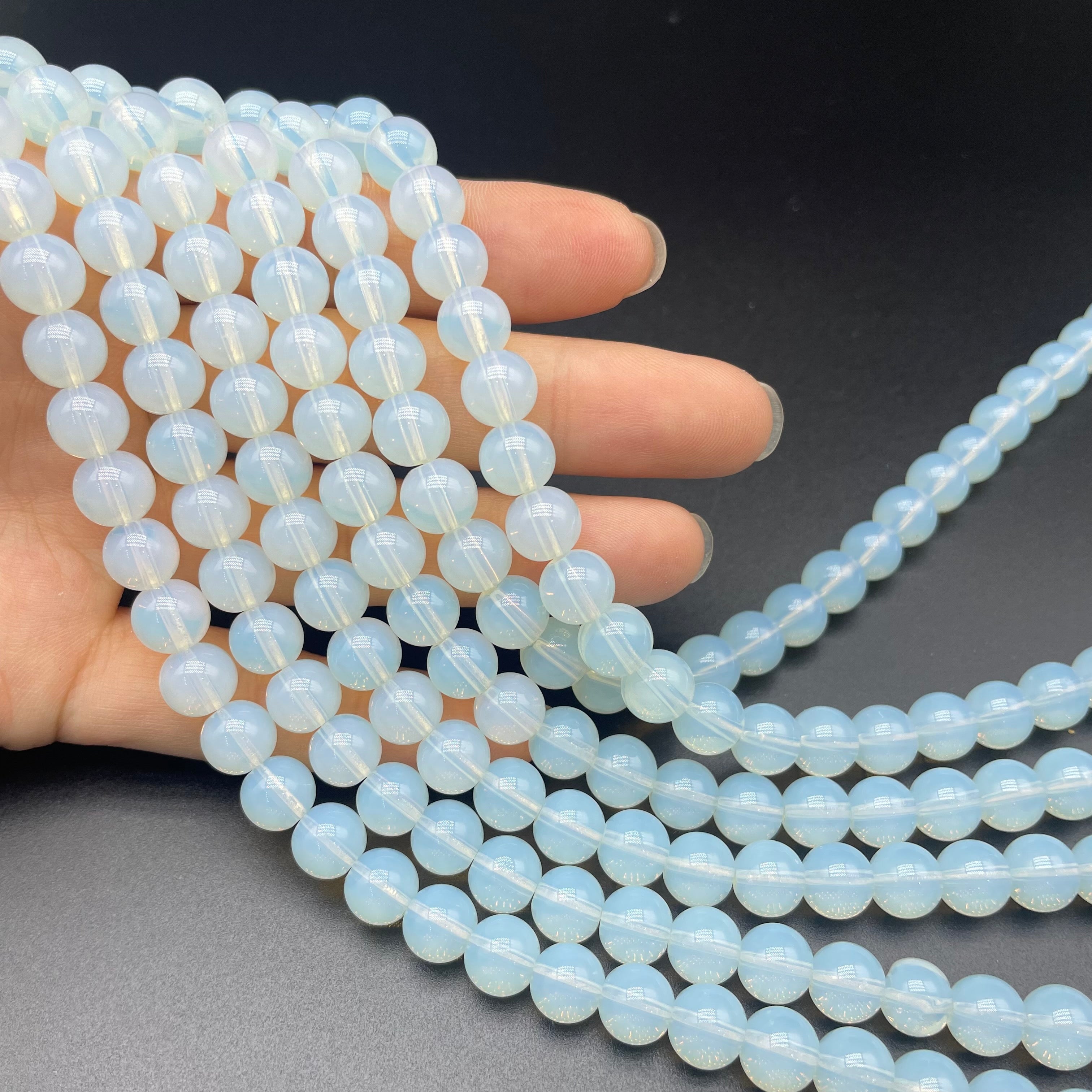 White Opalite Beads Strands