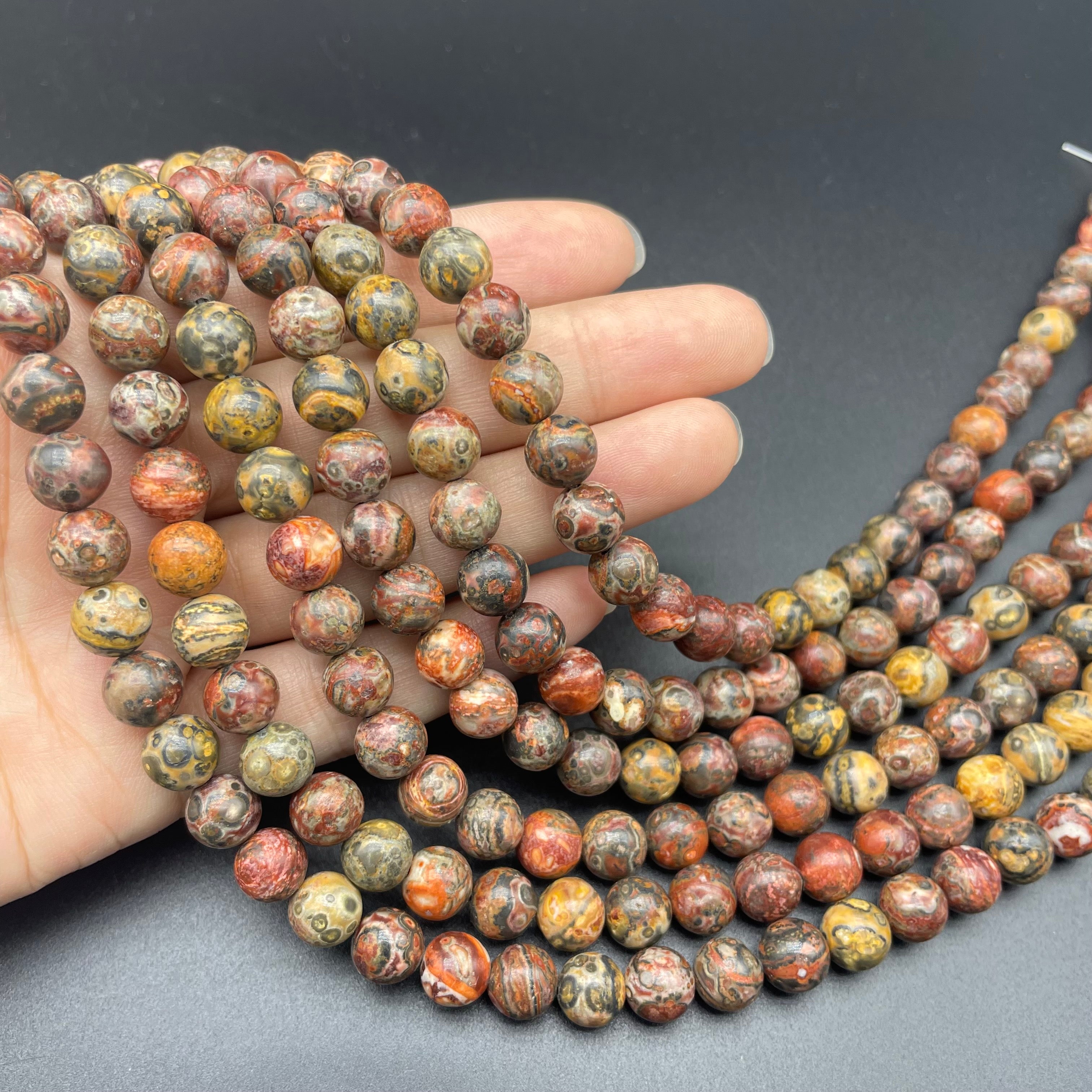 Leopard Skin Jasper Beads Strands