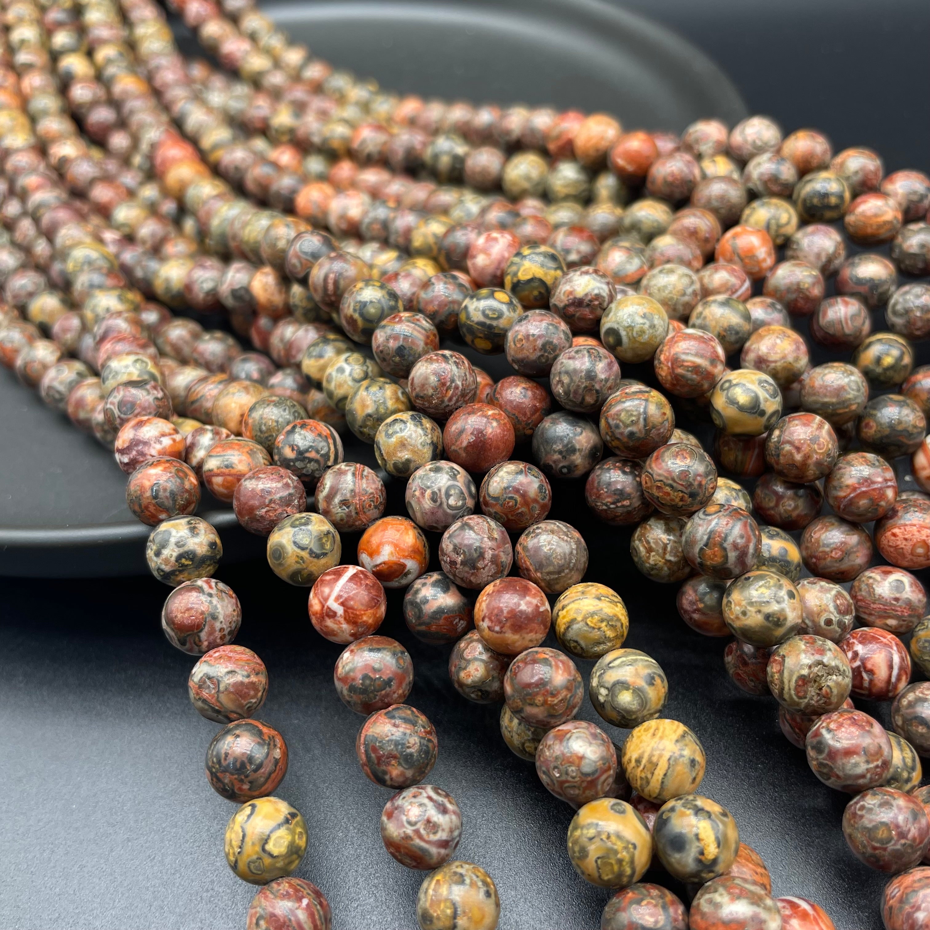 Leopard Skin Jasper Beads Strands