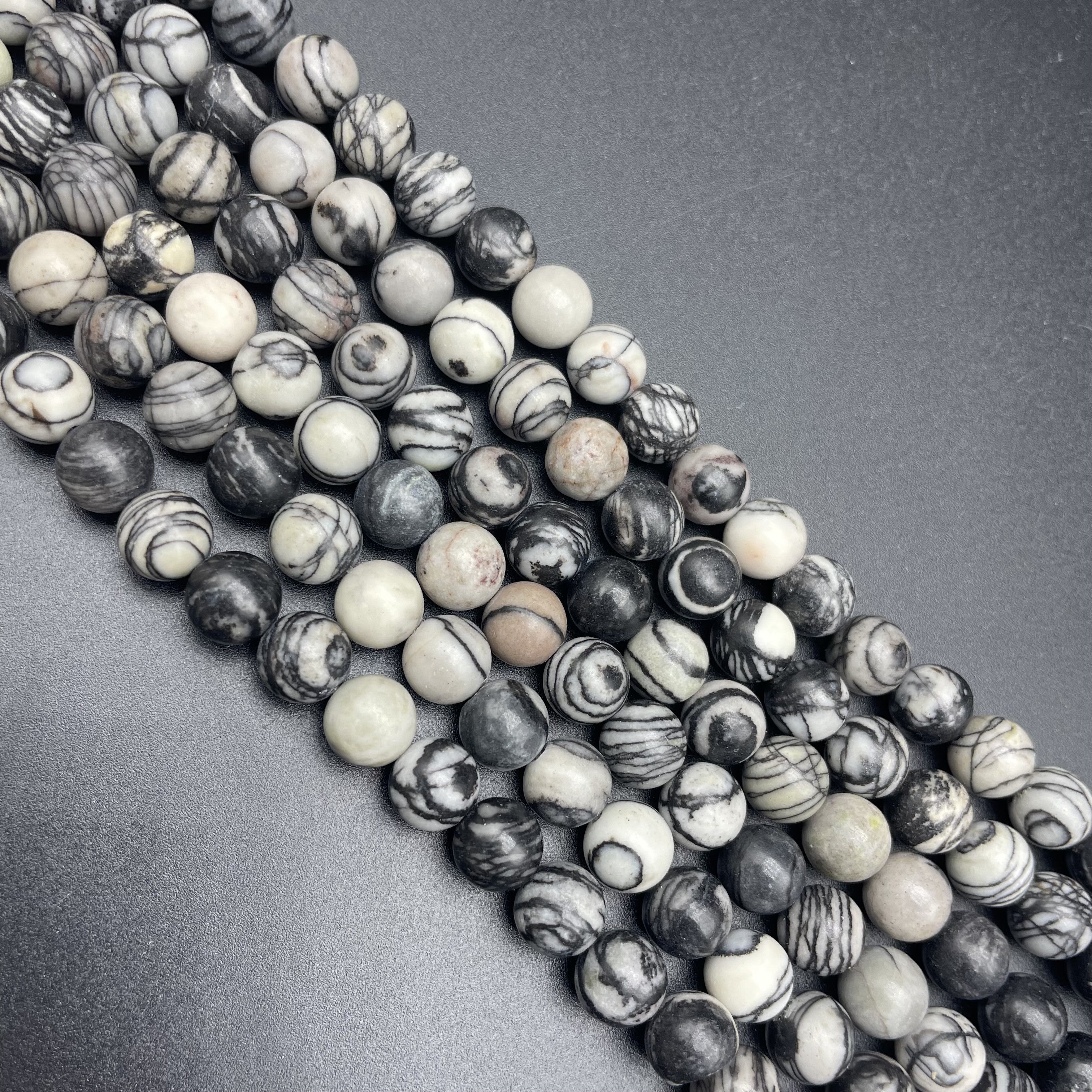 Spider Web Stone Beads Strands