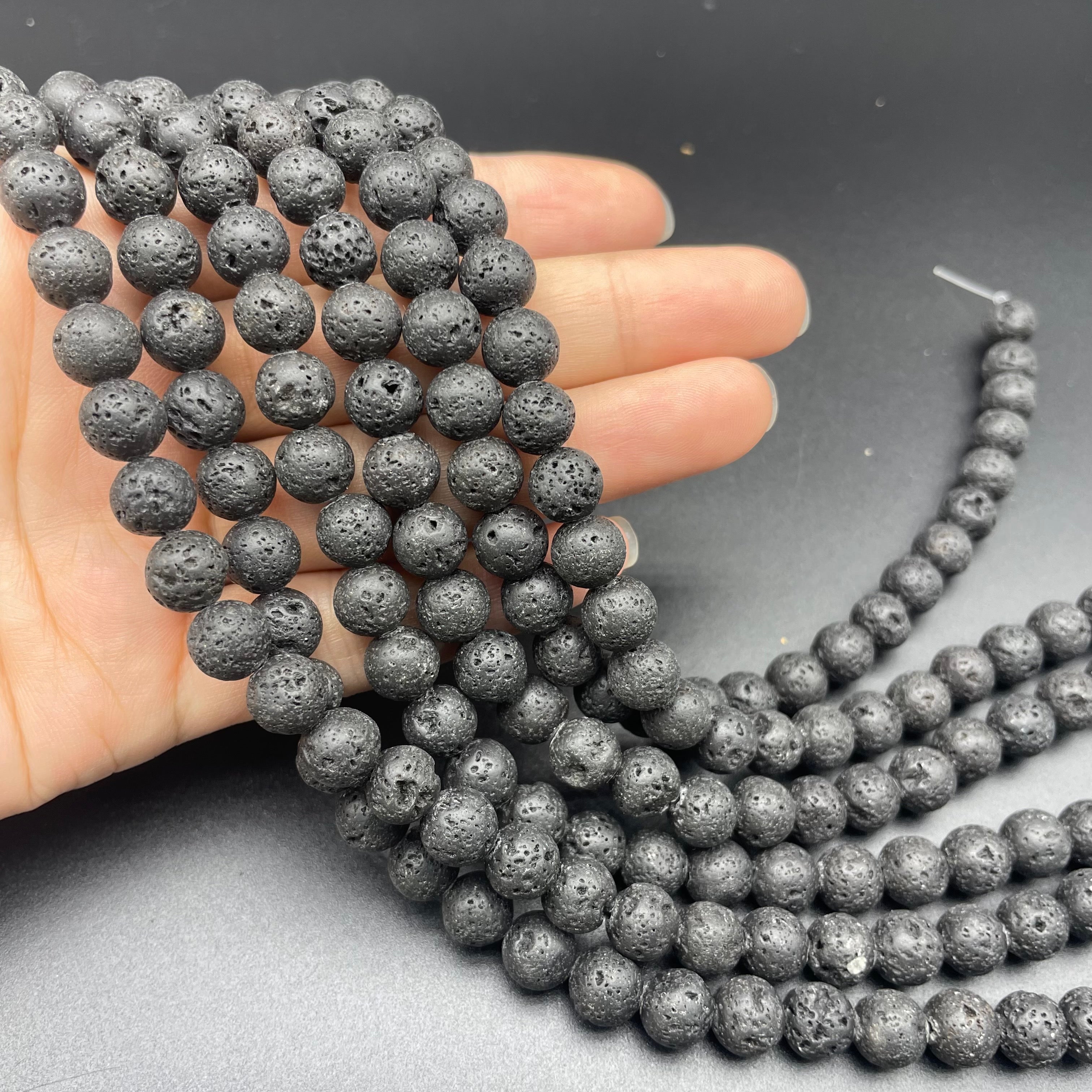 Lava Stone Beads Strands
