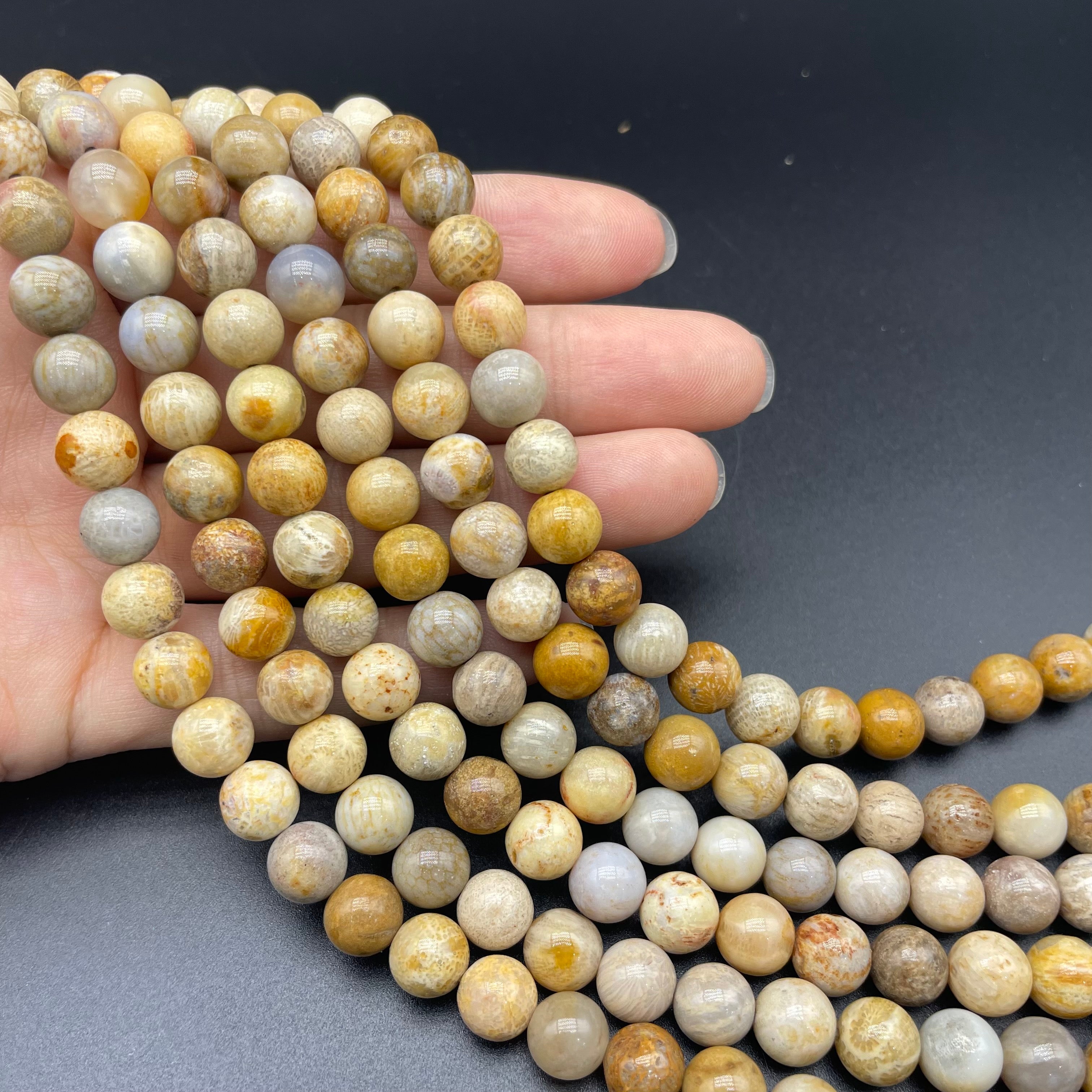 Coral Jade Beads Strands