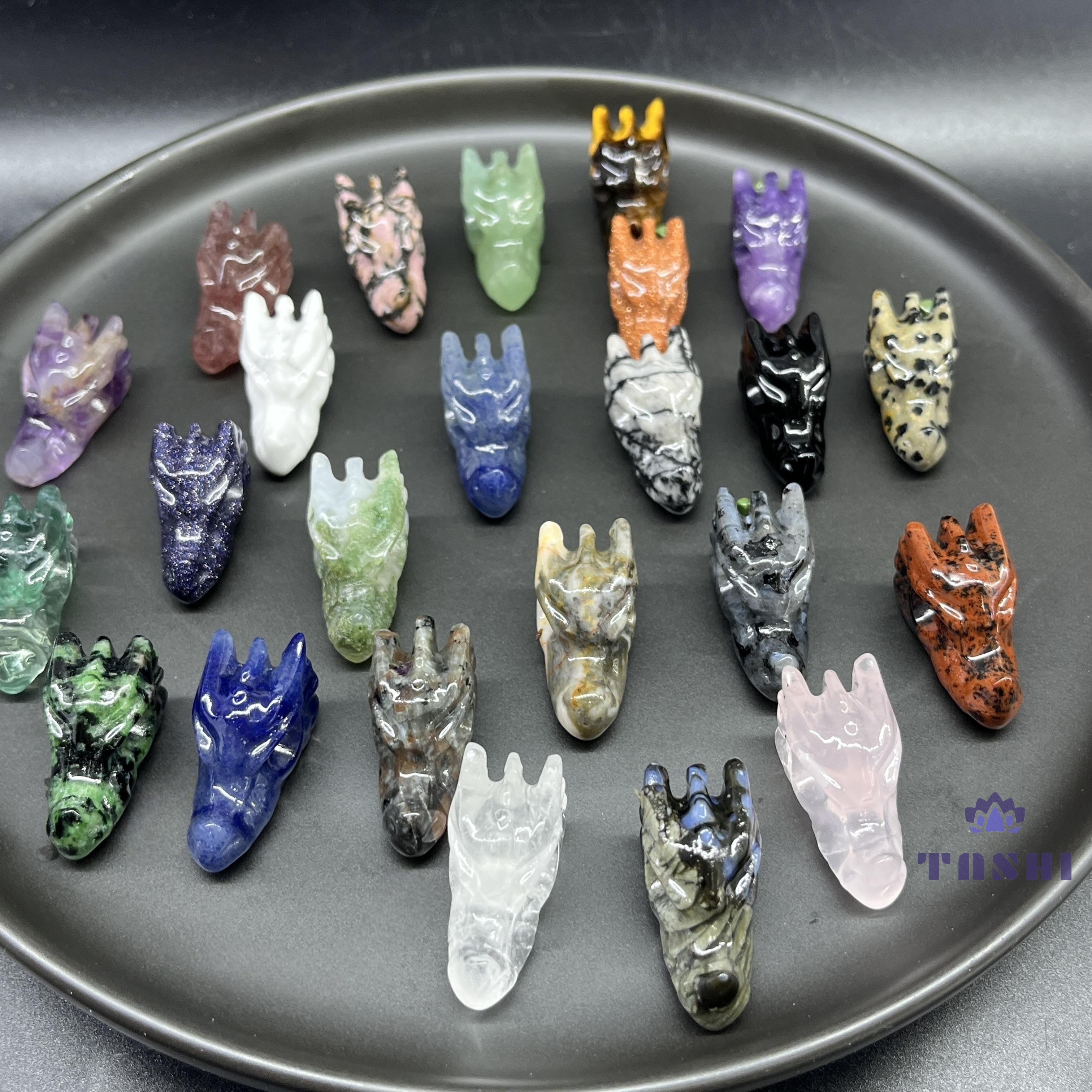 3CM  Mini Dragon Head Carving