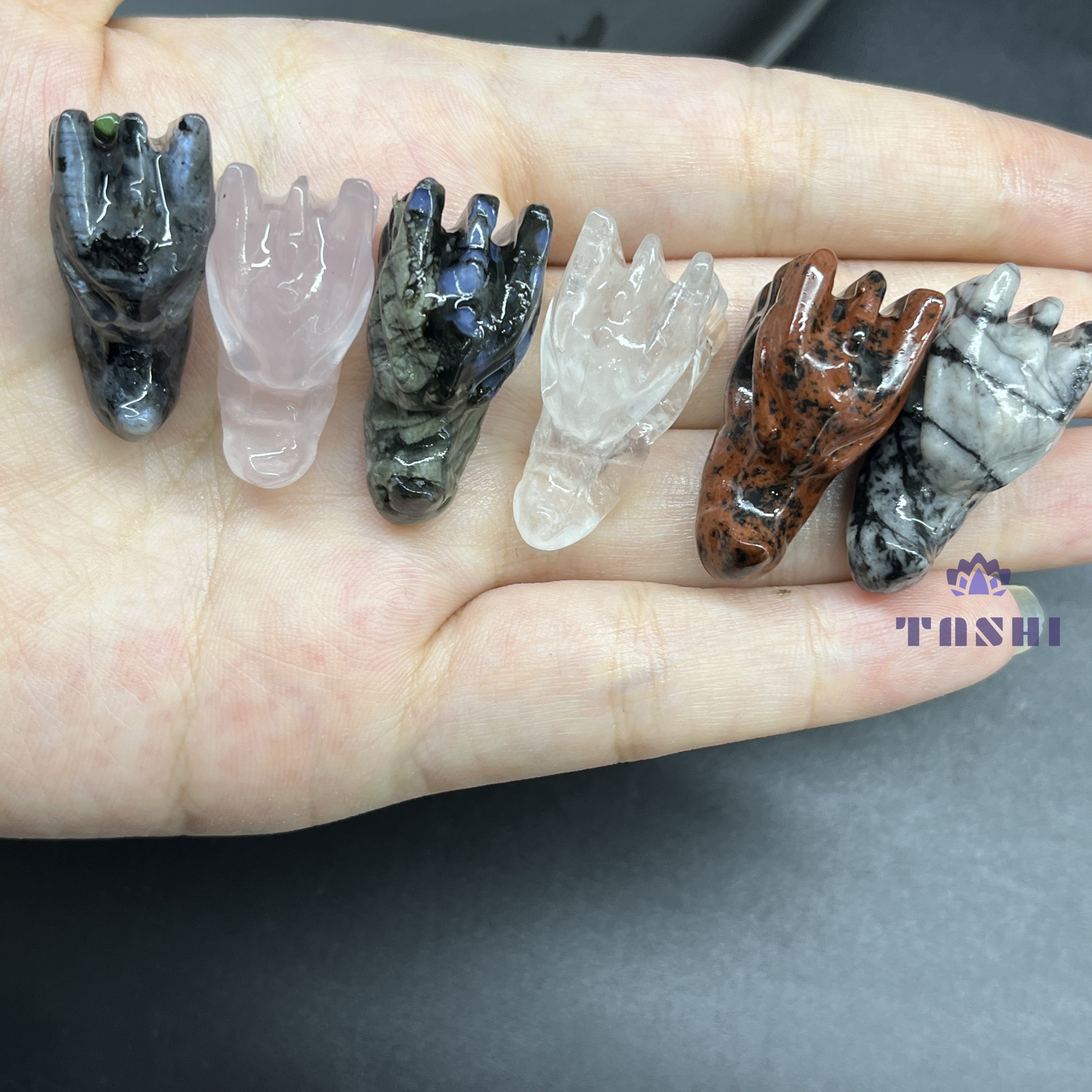 3CM  Mini Dragon Head Carving