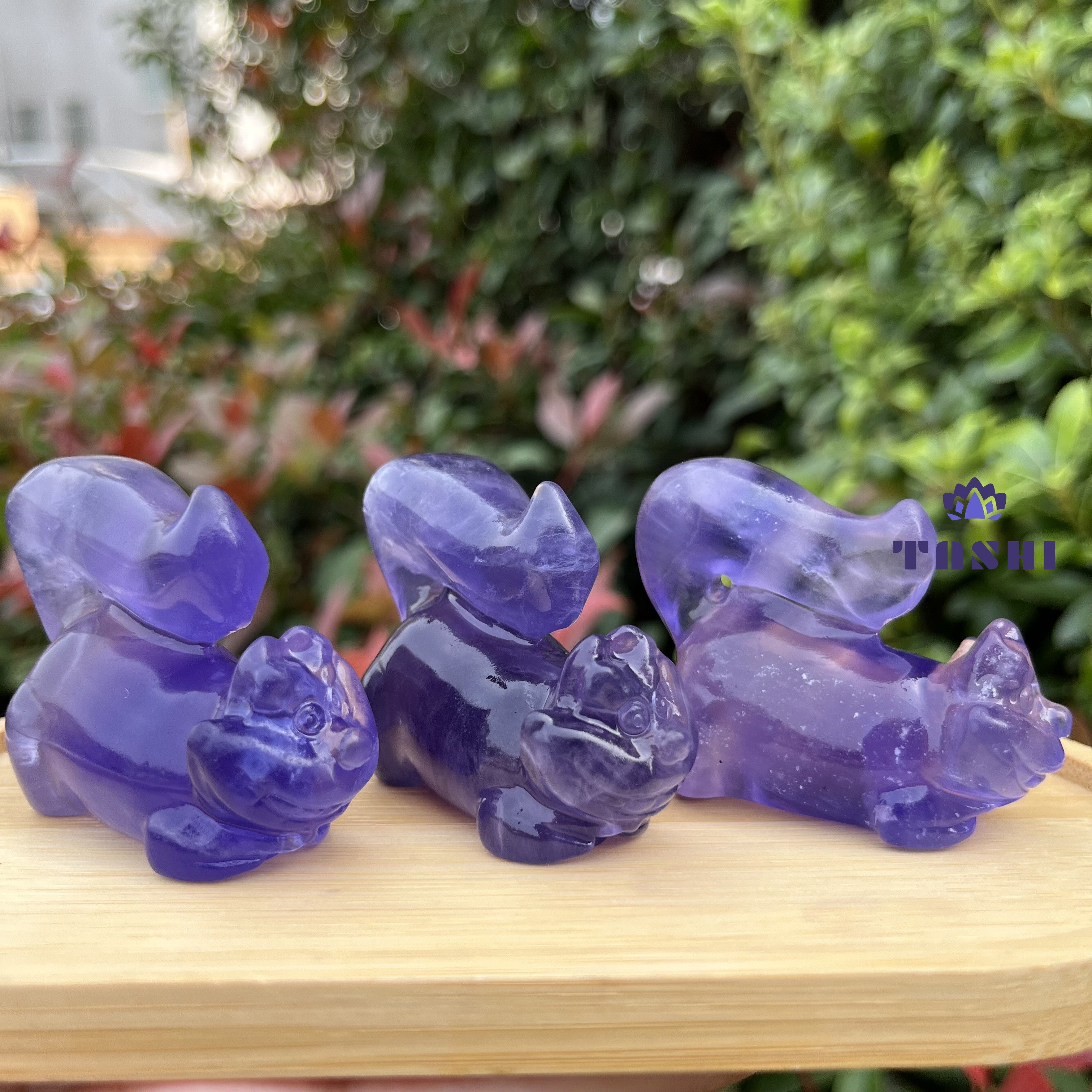 6CM Purple Fluorite Cheshire Cat Alice in Wonderland Natural Crystal Carving
