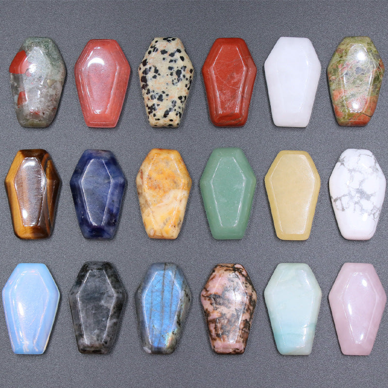 Mini Coffin Natural Crystal Carving