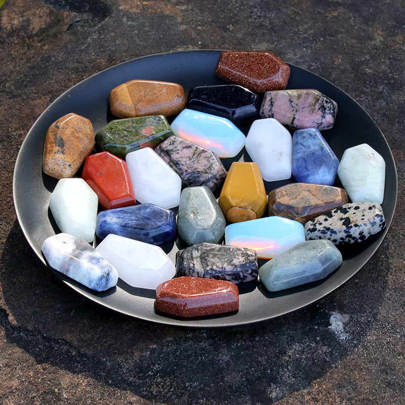 Mini Coffin Natural Crystal Carving